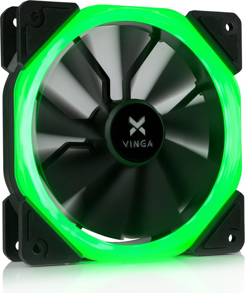 Кулер до корпусу Vinga LED fan-01 green