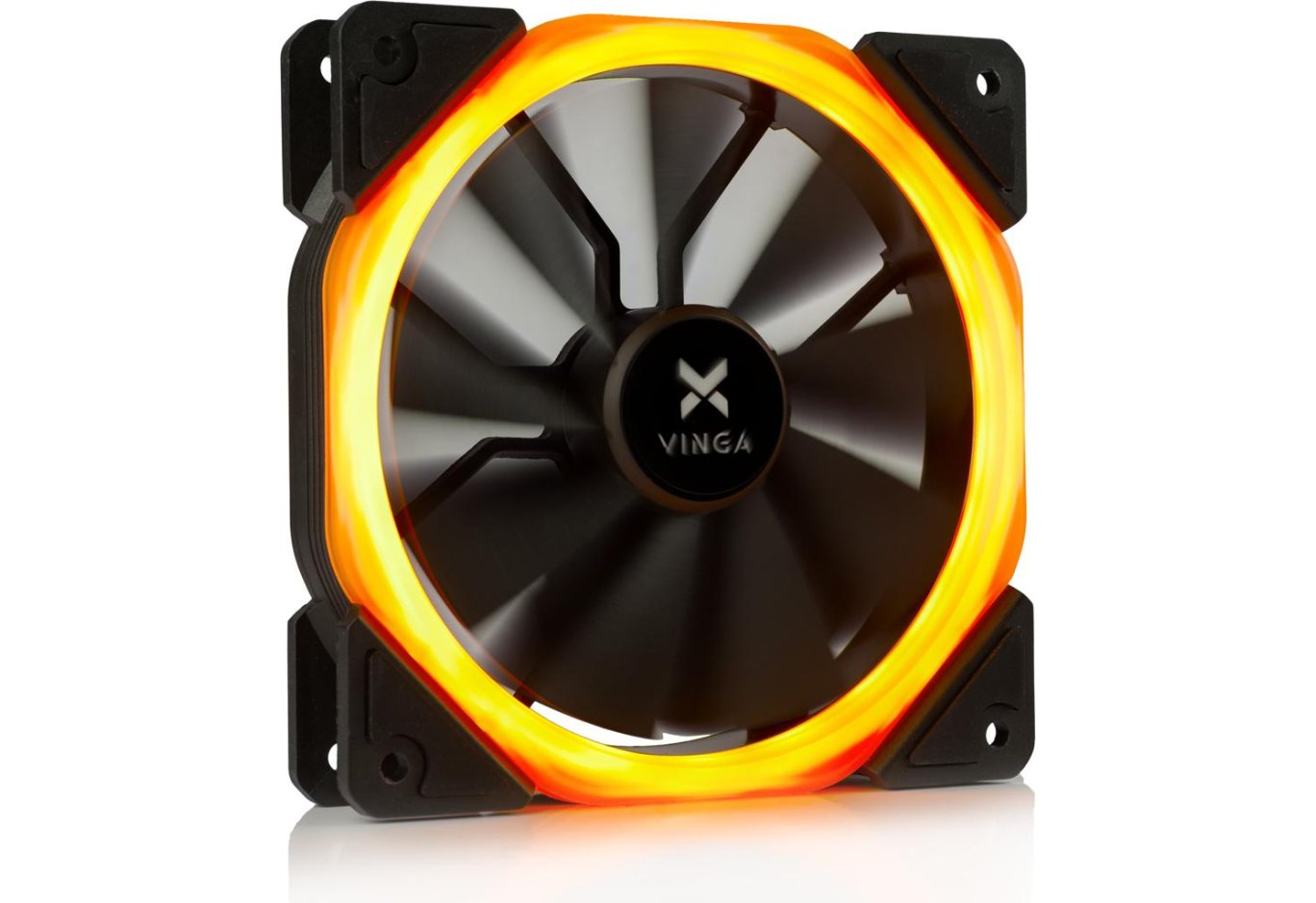 Кулер до корпусу Vinga LED fan-01 orange