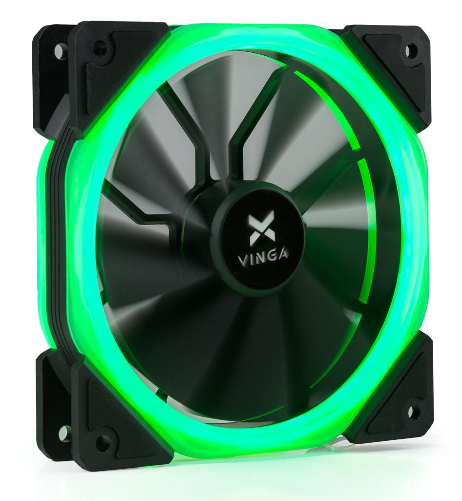 Кулер до корпусу Vinga LED fan-02 green