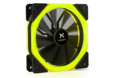 Кулер до корпусу Vinga LED fan-02 yellow