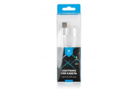 Дата кабель USB 2.0 AM to Lightning 1m flat white Vinga (VRC101WHI)