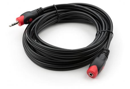 Кабель мультимедійний 3.5mm M to 3.5mm F 3.0m Vinga (VCPDCJ35MF3BK)