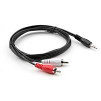 Кабель мультимедійний 3.5mm M to 2xRCA M 1.5m Vinga (VCPDCJ35MRCA21.5BK)