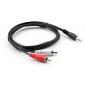 Кабель мультимедійний 3.5mm M to 2xRCA M 1.5m Vinga (VCPDCJ35MRCA21.5BK)
