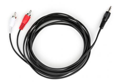 Кабель мультимедійний 3.5mm M to 2xRCA M 3.0m Vinga (VCPDCJ35MRCA23BK)