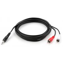 Кабель мультимедійний 3.5mm M to 2xRCA M 3.0m Vinga (VCPDCJ35MRCA23BK)