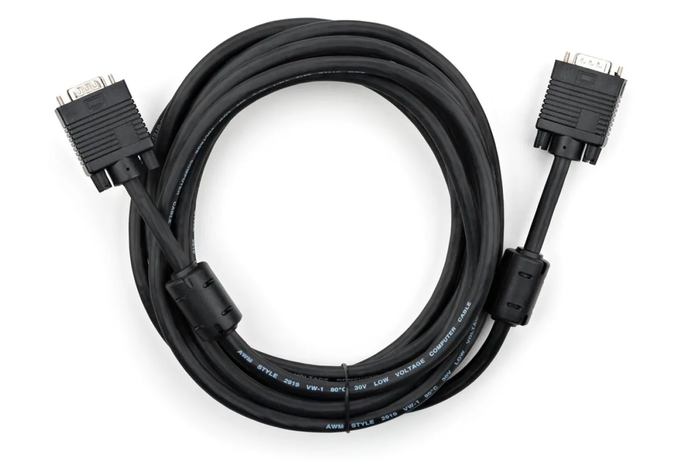 Кабель мультимедійний VGA M to VGA M 5.0m Vinga (VCPDCVGAMM5MBK)