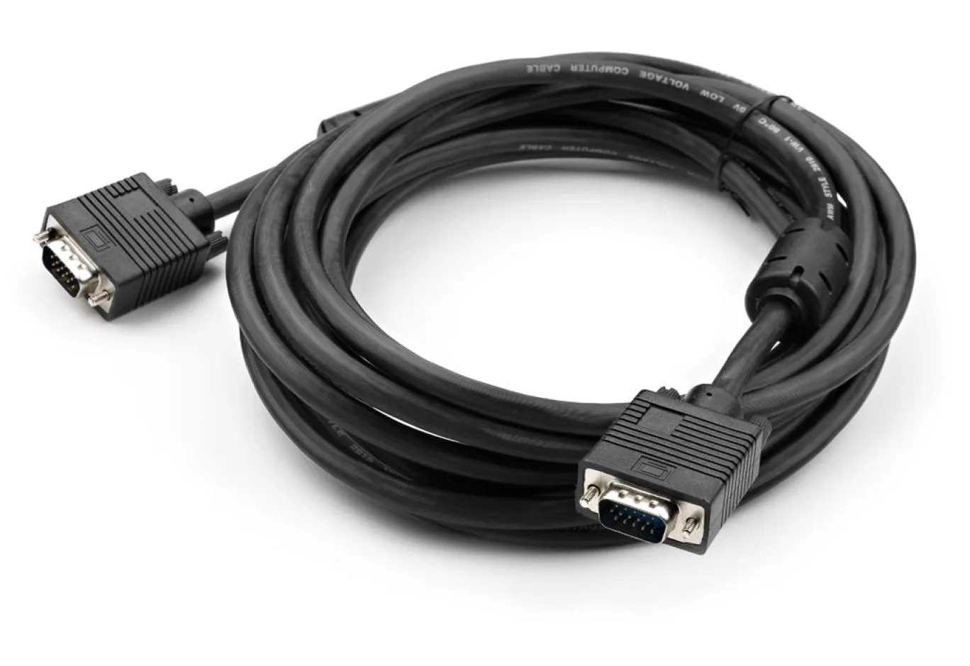 Кабель мультимедійний VGA M to VGA M 5.0m Vinga (VCPDCVGAMM5MBK)