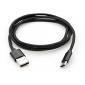 Дата кабель USB 2.0 AM to USB-C 1.0m nylon black Vinga (VCPDCTCNB1BK)