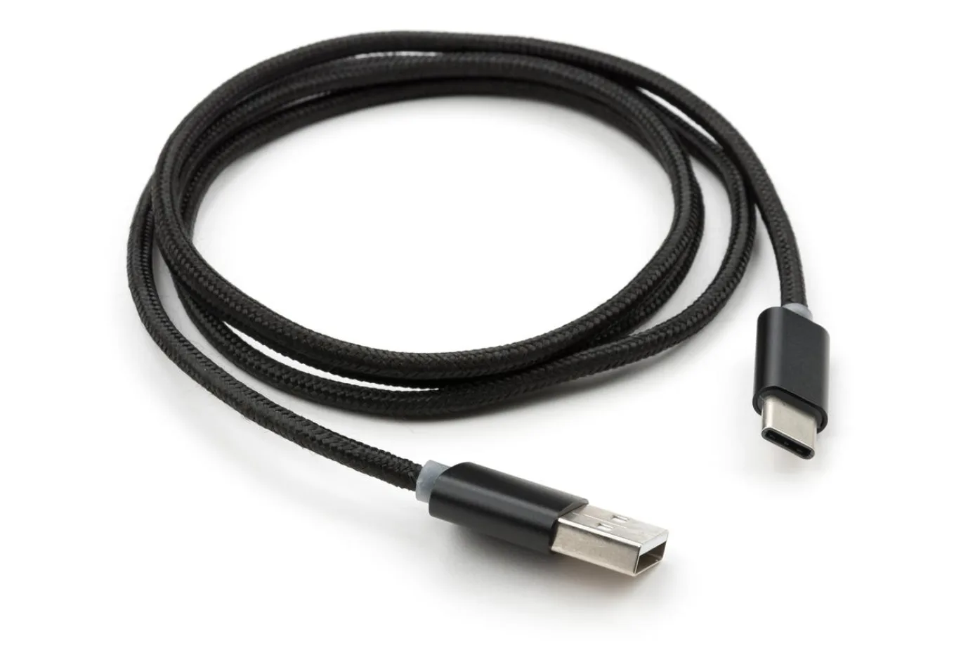 Data cable USB 2.0 AM to USB-C 1.0m LED black Vinga (VCPDCTCLED1BK)
