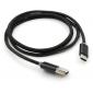 Дата кабель USB 2.0 AM to USB-C 1.0m LED black Vinga (VCPDCTCLED1BK)