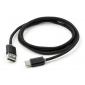 Дата кабель USB 2.0 AM to USB-C 1.0m LED black Vinga (VCPDCTCLED1BK)