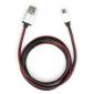 Дата кабель USB 2.0 AM to Micro 5P 1m pu leather black Vinga (VCPDCMLS1BK)