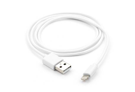 Дата кабель USB 2.0 AM to Lightning PVC 1m white Vinga (VCPDCL1W)