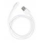Дата кабель USB 2.0 AM to Lightning PVC 1m white Vinga (VCPDCL1W)