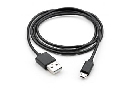 Дата кабель USB 2.0 AM to Micro 5P PVC 1m black Vinga (VCPDCM1BK)