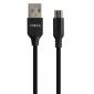 Дата кабель USB 2.0 AM to Micro 5P nylon 1m black Vinga (VCPDCMBN21BK)