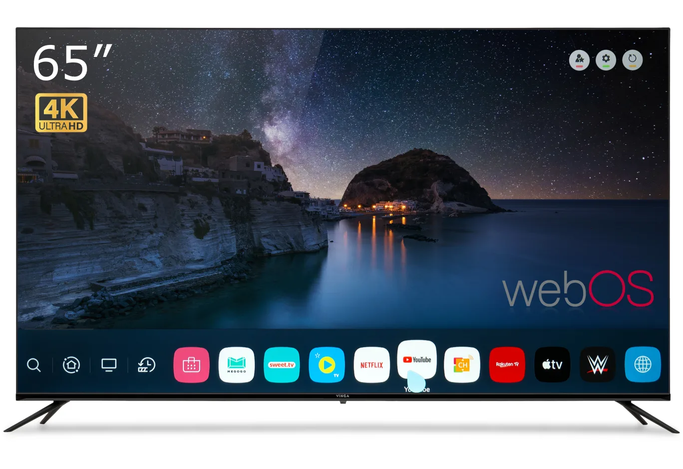 Телевізор Vinga S65UHD25BWEB