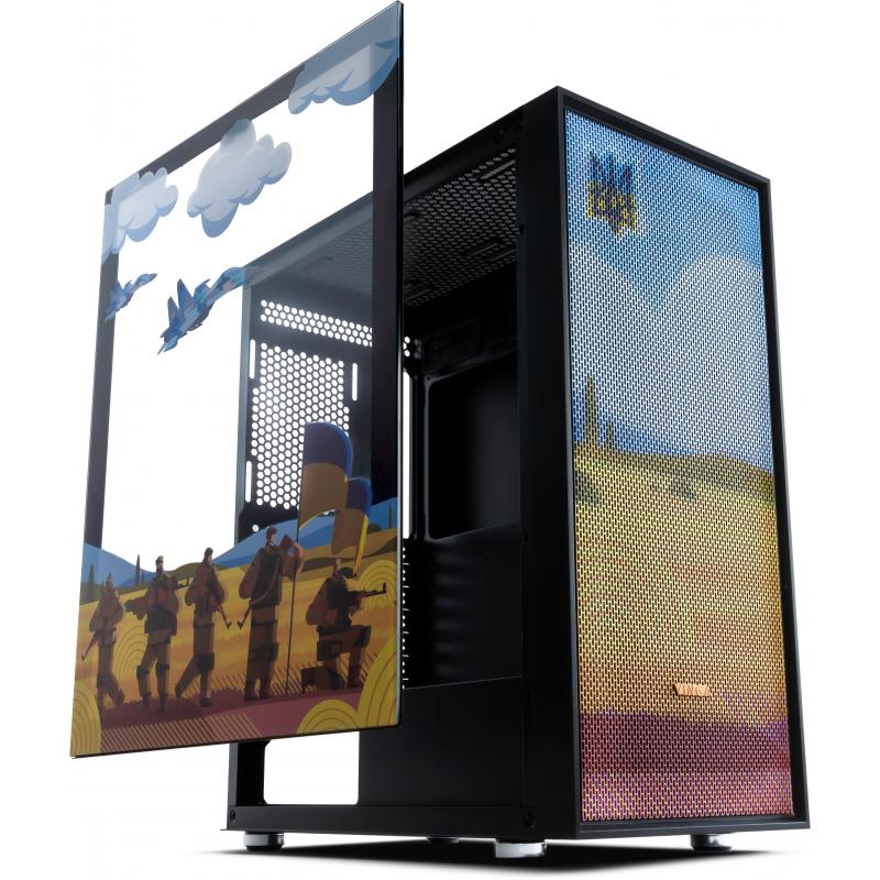 Корпус для ПК Vinga Pillar Black Freedom soldiers (01230011782)