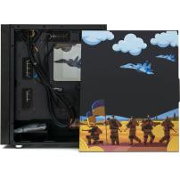 Корпус для ПК Vinga Pillar Black Freedom soldiers (01230011782)