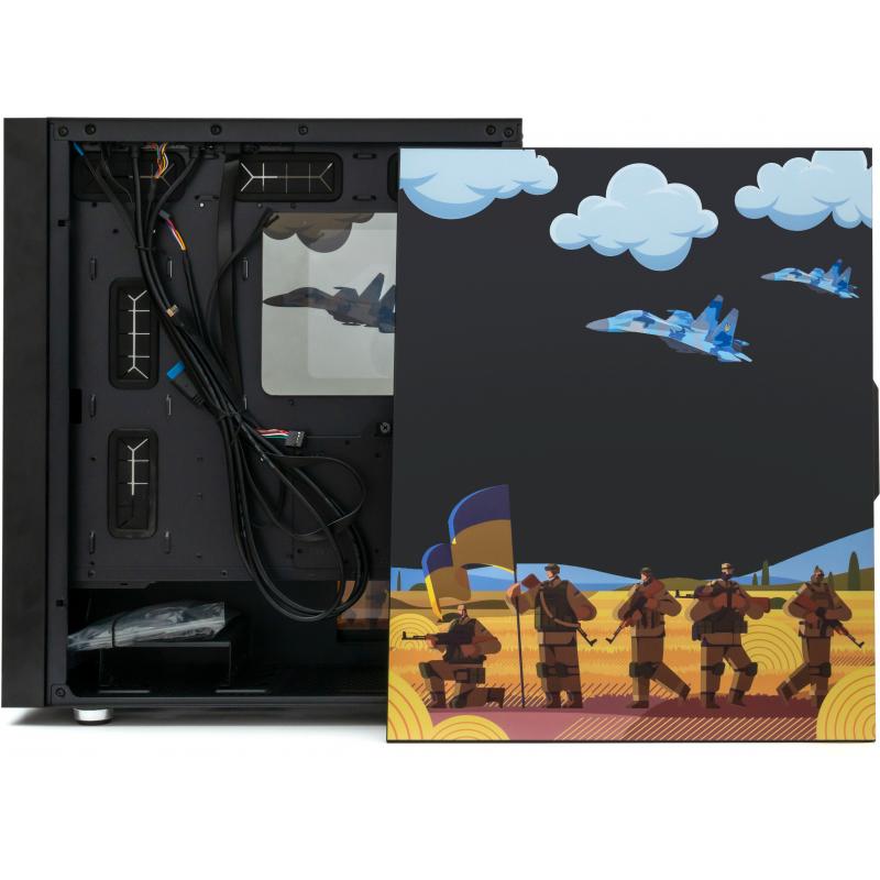 Корпус для ПК Vinga Pillar Black Freedom soldiers (01230011782)