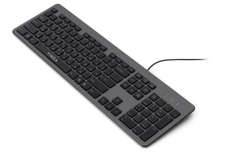 Клавіатура Vinga KB735 black-grey