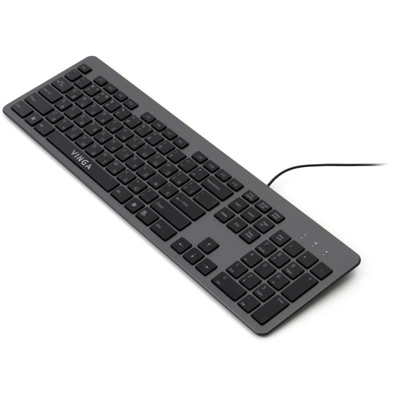 Клавіатура Vinga KB735 black-grey