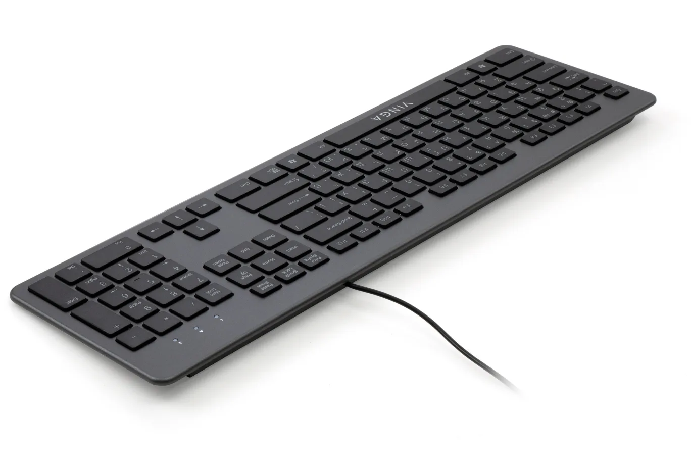 Клавіатура Vinga KB735 black-grey