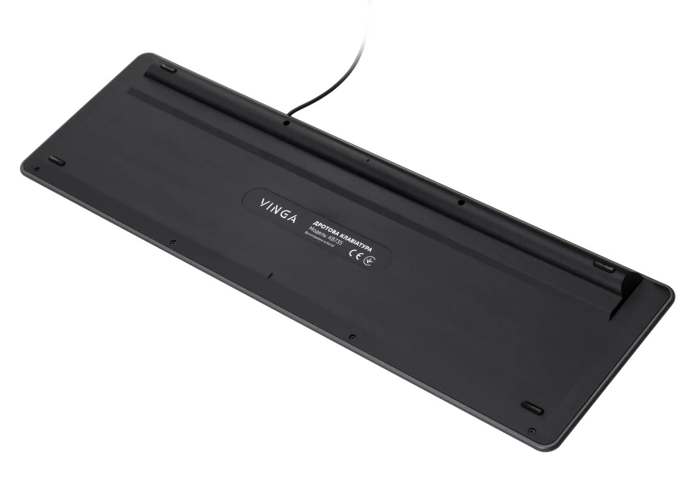 Клавіатура Vinga KB735 black-grey