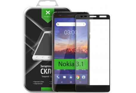 Скло захисне Vinga для Nokia 3.1 Black (VTPGS-N31B)