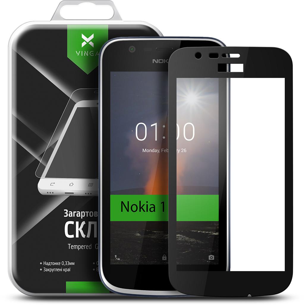 Protective glass Vinga для Nokia 1 Black (VTPGS-N1B)