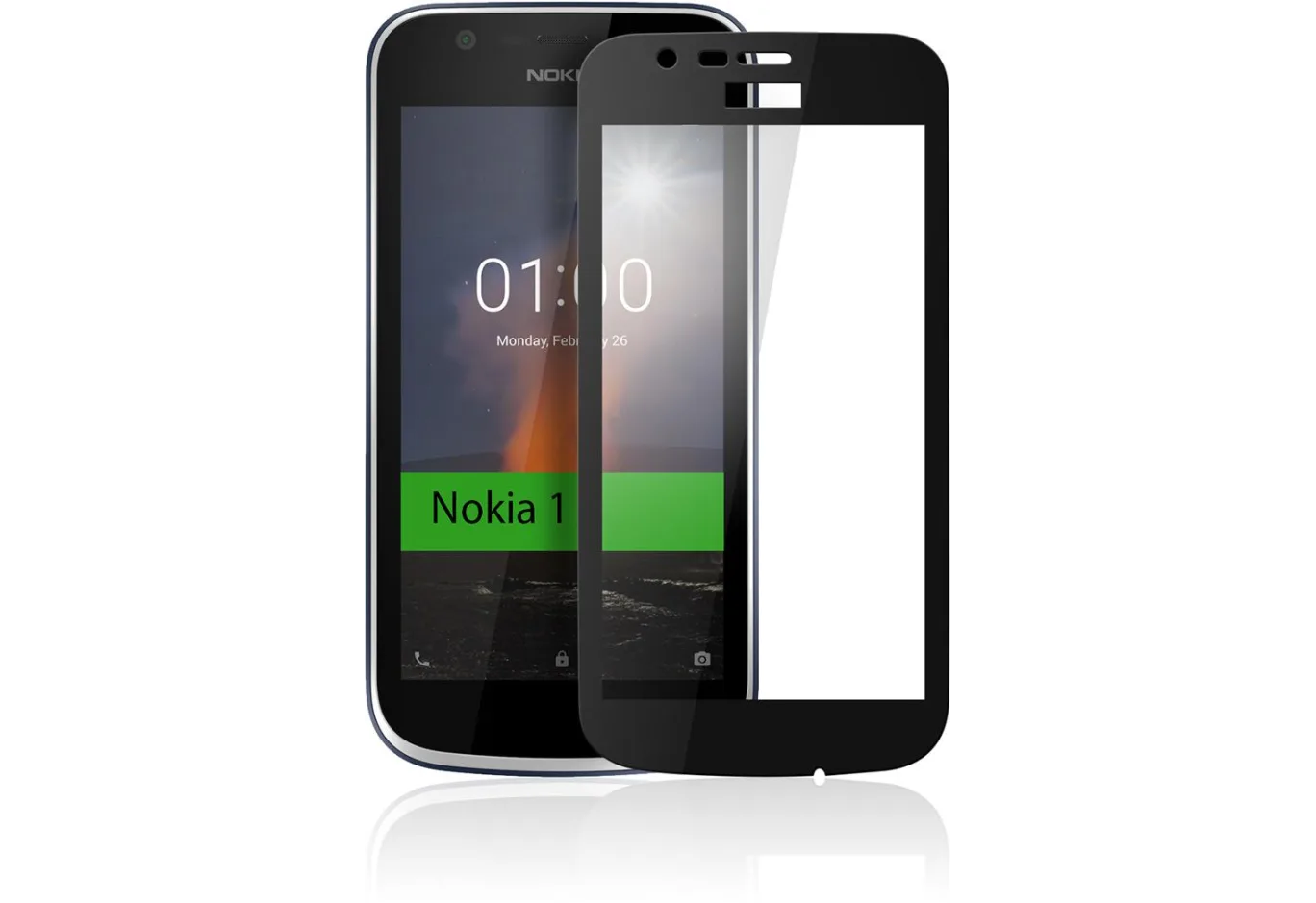 Скло захисне Vinga для Nokia 1 Black (VTPGS-N1B)