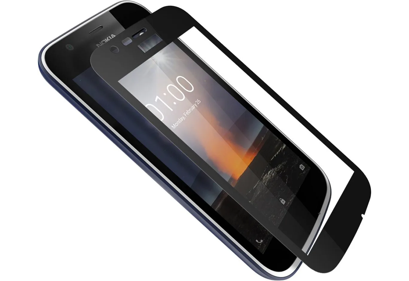 Скло захисне Vinga для Nokia 1 Black (VTPGS-N1B)