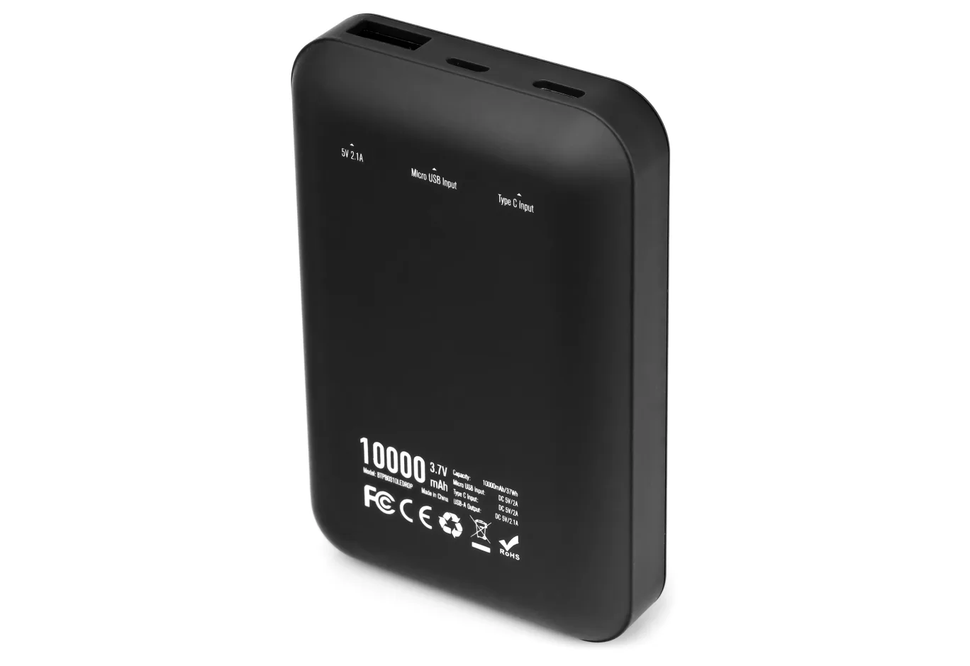 Universal Battery Vinga 10000 mAh Display soft touch black (BTPB0310LEDROBK)