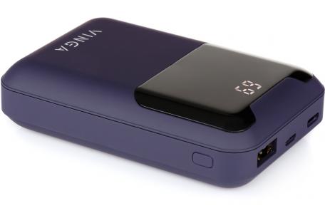 Батарея універсальна Vinga 10000 mAh Display soft touch purple (BTPB0310LEDROP)