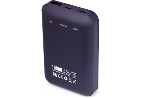 Батарея універсальна Vinga 10000 mAh Display soft touch purple (BTPB0310LEDROP)