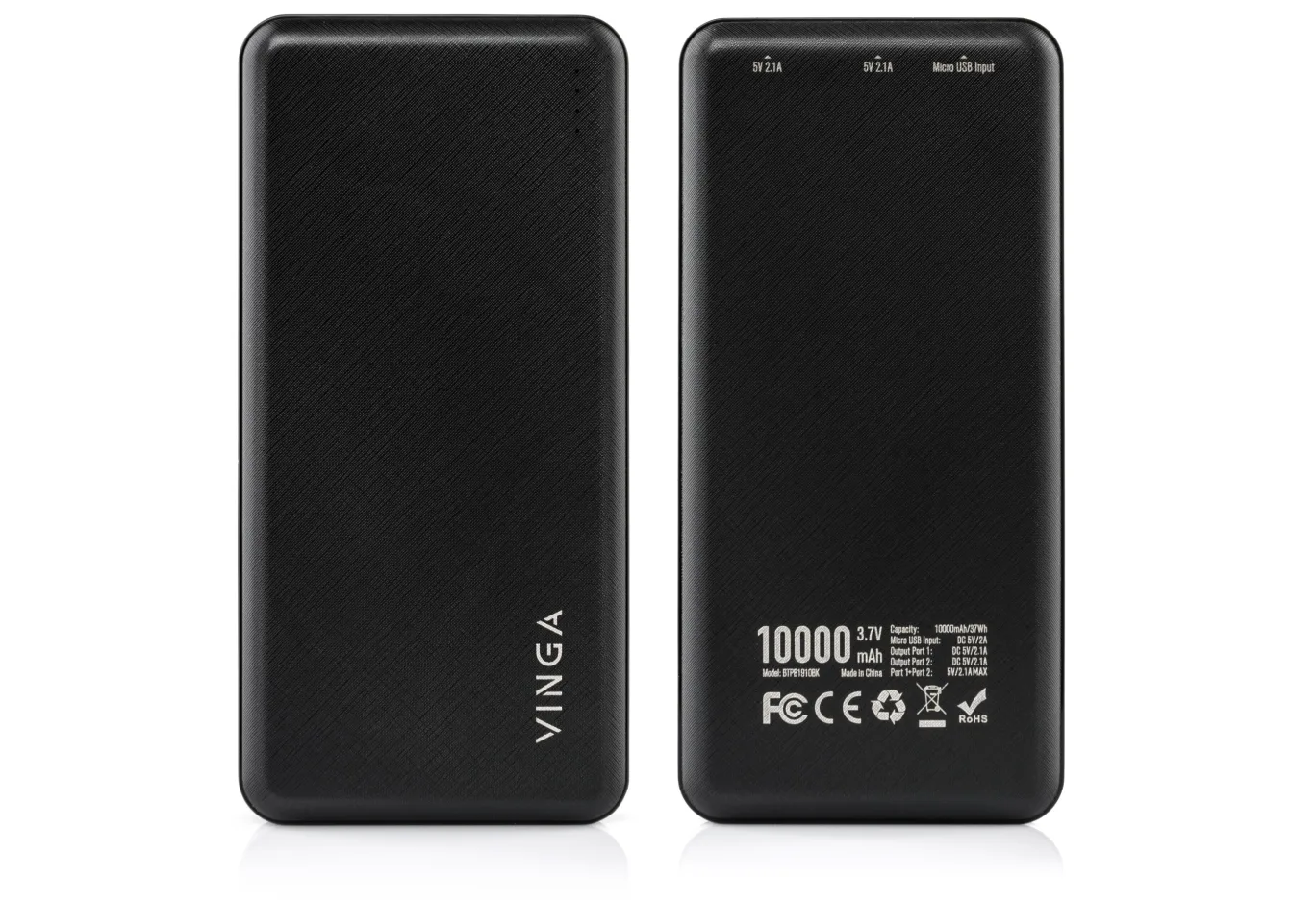 Universal Battery Vinga 10000 mAh  black (BTPB1910BK)