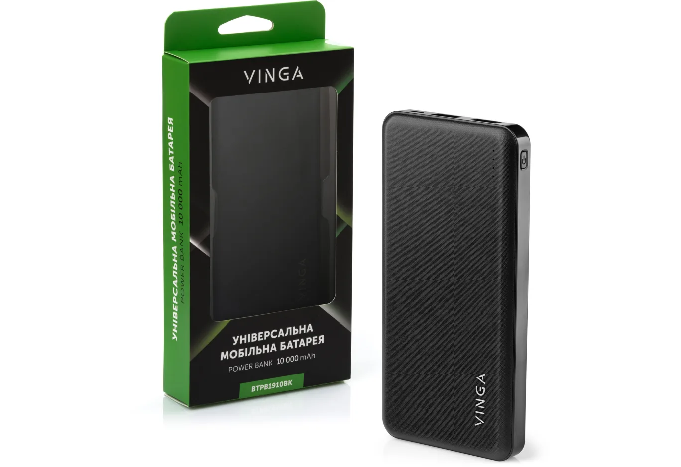 Universal Battery Vinga 10000 mAh  black (BTPB1910BK)