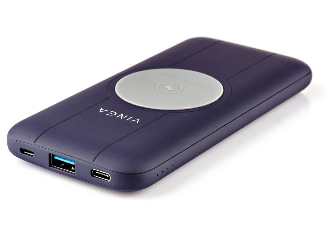 Universal Battery Vinga 10000 mAh Wireless QC3.0 PD soft touch purple (BTPB3510WLROP)