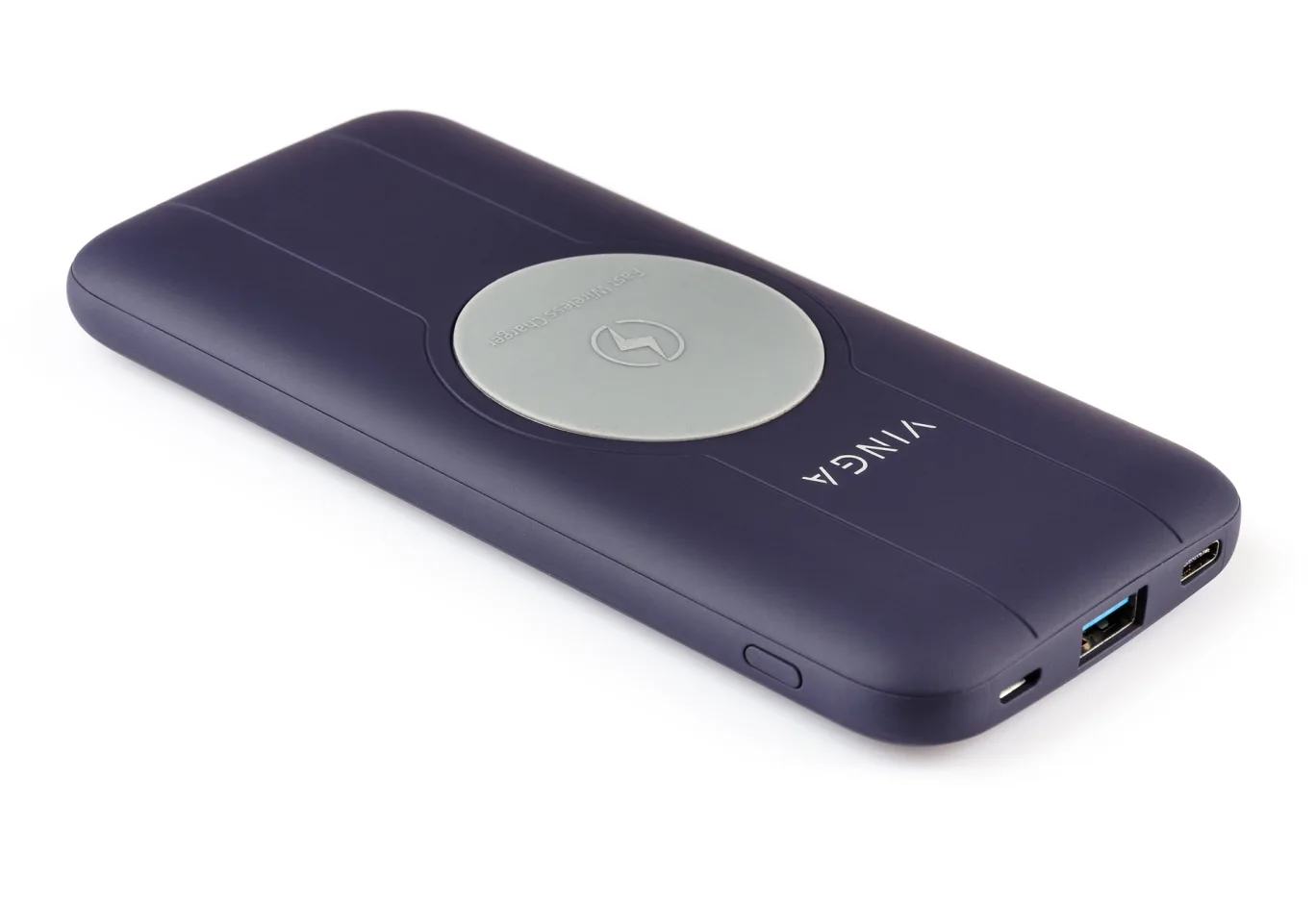 Universal Battery Vinga 10000 mAh Wireless QC3.0 PD soft touch purple (BTPB3510WLROP)