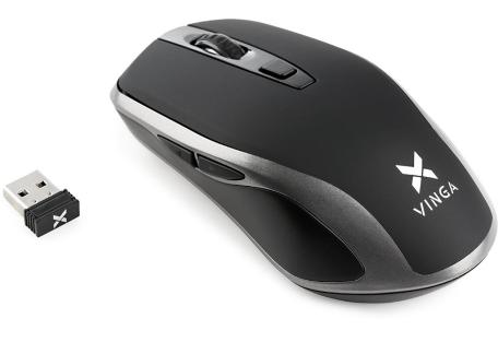 Мишка Vinga MSW-909 Silent black-grey