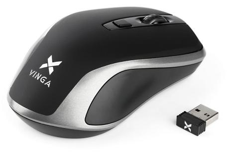 Мишка Vinga MSW-909 Silent black-grey