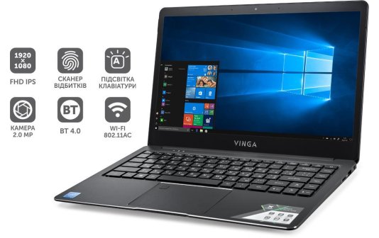 Vinga Iron S140 - бюджетний ноутбук з недешевими можливостями