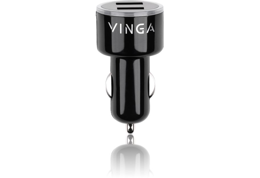 Зарядний пристрій Vinga CB 333 USB*2ports 2.1A (APA0333BK)