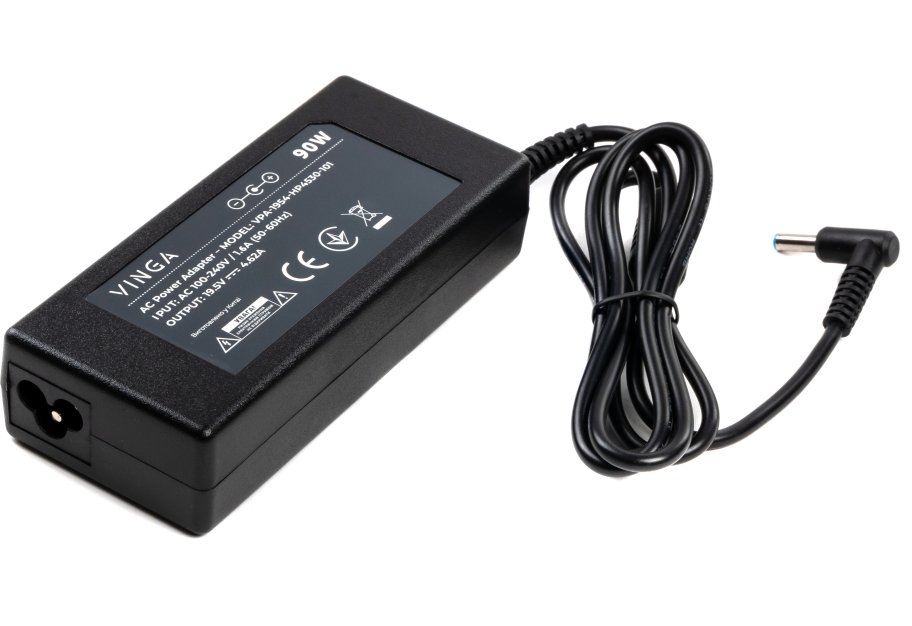 Блок живлення до ноутбуку Vinga HP 90W 19.5V 4.62А 4.5*3.0 (VPA-1954-HP4530-101)