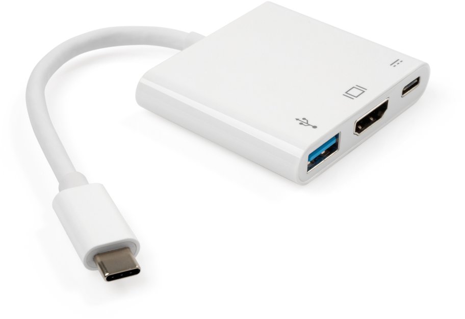 Hub Vinga Type-C to HDMI+USB3.0+Type-C PD (VCPATC2HDMIUSBPDWH)