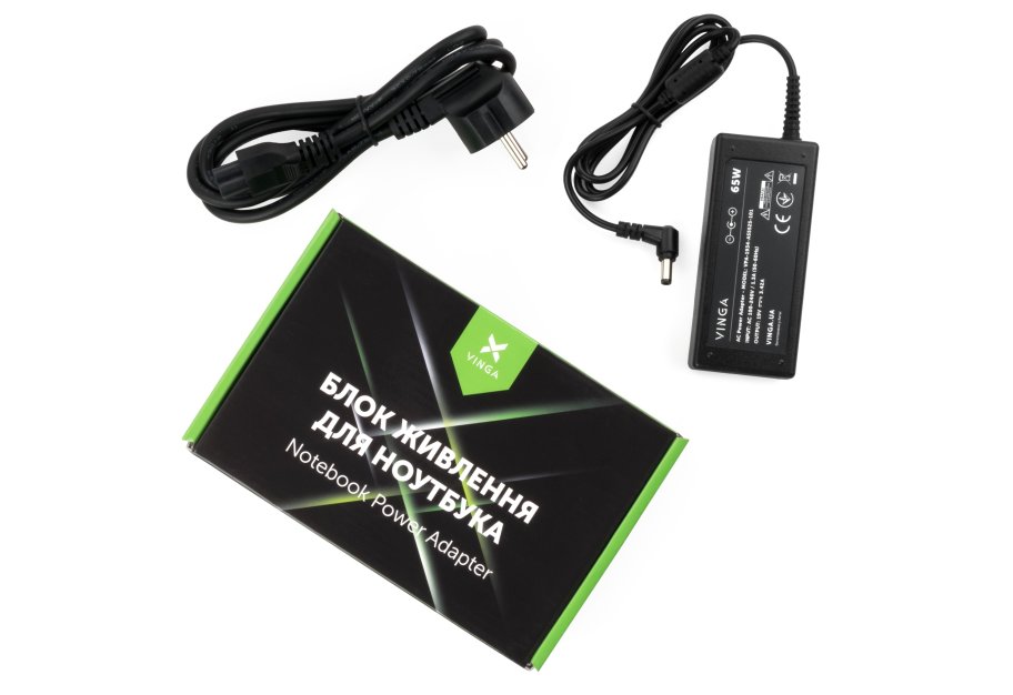 Laptop power supply Vinga ASUS 65W 19V 3,42A 5.5*2.5 (VPA-1934-AS5525-101)