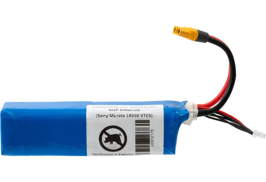 Акумуляторний блок Vinga Li-Ion 4s2Р 6000mAh з балансувальним кабелем Sony Murata 18650 VTC6 (6000BMS/SONY18650)