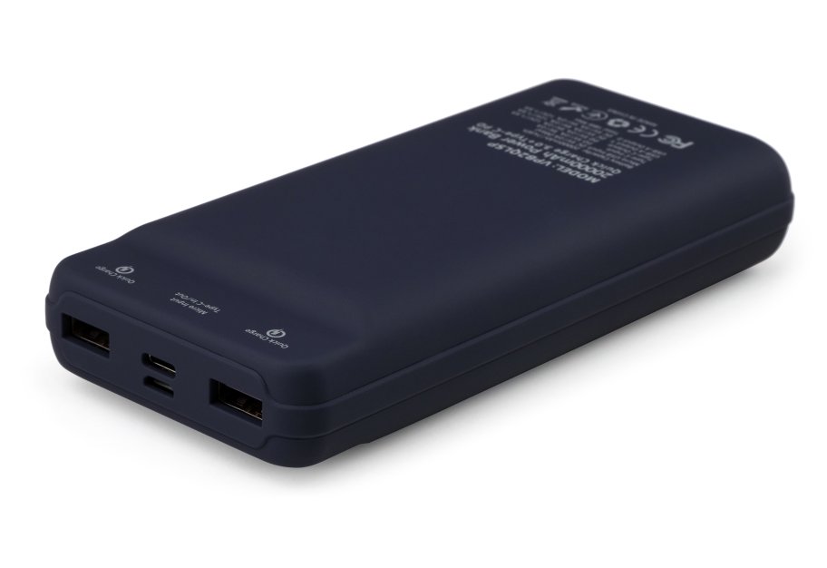 Батарея універсальна Vinga 20000 mAh QC3.0 Display soft touch purple (VPB2QLSP)