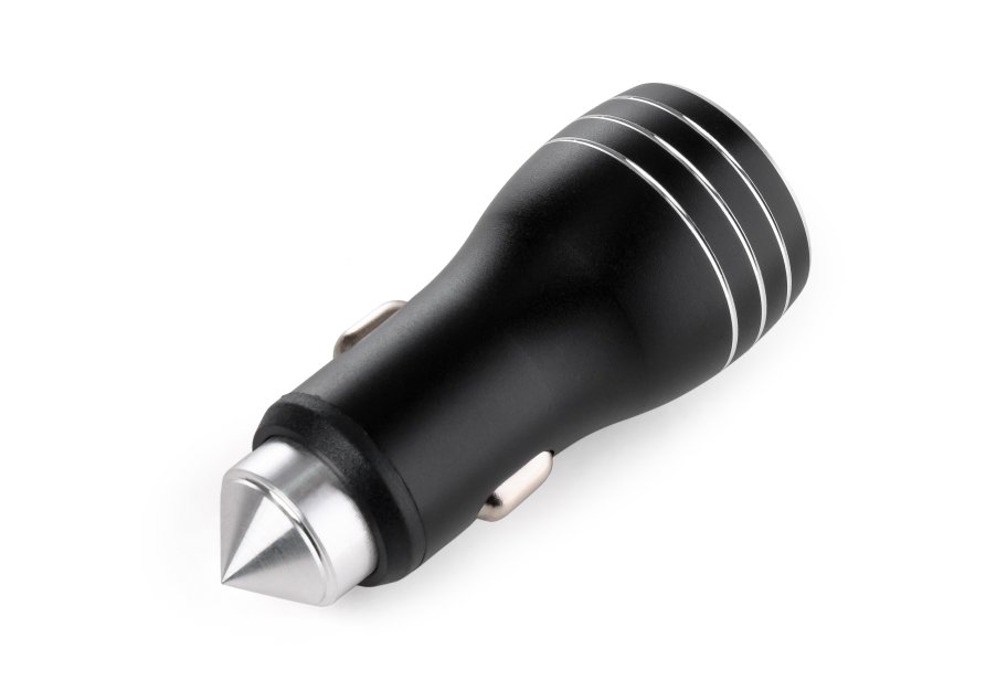 Зарядний пристрій Vinga QC3 Quick Dual USB Car Charger aluminium 18W Max (VCCQAABK)